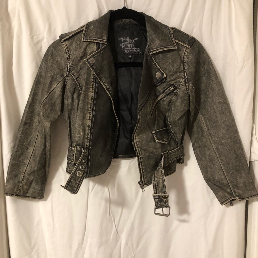 Lip Service faux leather cropped jacket